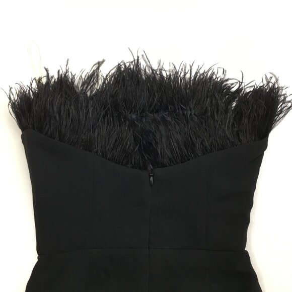 HOUSE OF CB Black Feather Inserts Sleeveless Dress - Picture 8 of 10